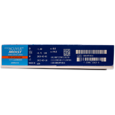 Tageslinsen Torisch 1-Day Acuvue Moist for Astigmatism 90er Ansicht 3