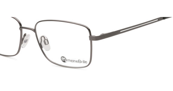 meineBrille 04-96080-01, Dunkel Gun Matt nah - Ansicht 4