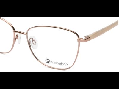 meineBrille 04-06030-03, Kupfergold/Perlgrau Nah