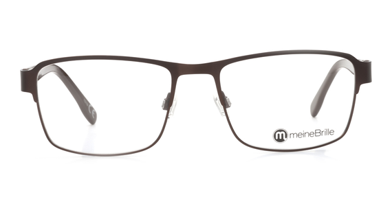 meineBrille 04-96010-02, Dunkel Braun Matt front - Ansicht 3