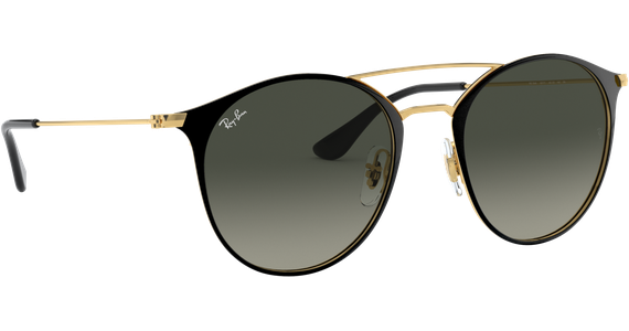 Ray-Ban RB3546 Glänzend Schwarz / Verlauf Grau 187/71 52 - Ansicht 5