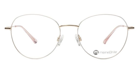 meineBrille 04-12040-02, Weiß/Gold Front - Ansicht 3