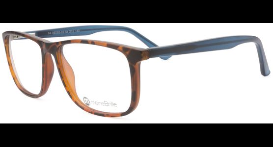 meineBrille 04-96060-02, Havanna/Petrolblau Matt links - Ansicht 2