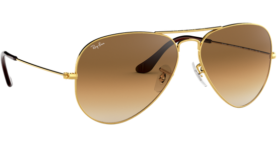 Ray-Ban Aviator Gradient RB3025 Glänzend Gold / Verlauf Hellbraun 001/51 58 - MEDIUM - Ansicht 5