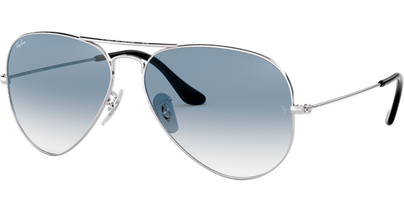 Ray-Ban Aviator Gradient RB3025 003/3F Silber/Blau Verlauf 55 - SMALL - Ansicht 2