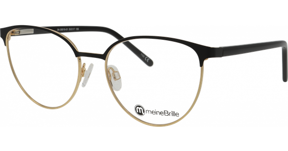 meineBrille 04-30010-01 Schwarz matt/Gold glänzend - Ansicht 3