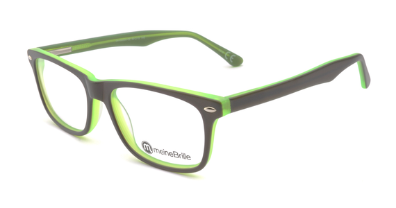 meineBrille 04-69000-02, Schwarz/Grün Matt