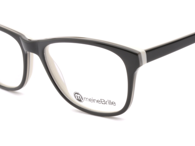 meineBrille 04-69040-02, Schwarz/Creme nah - Ansicht 3