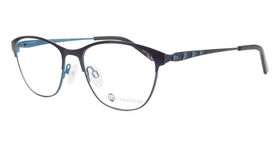 meineBrille 04-96020-02, Dunkel Violett/Türkis Matt links - Ansicht 3