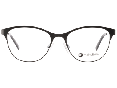 meineBrille 04-87010-01, Schwarz/Weiß Matt front