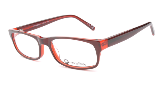 meineBrille 04-69220-01, Braun/Rot links - Ansicht 2
