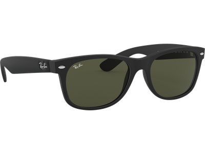 Ray-Ban RB2132 New Wayfarer Classic Matt Schwarz / Grün 622 55 - Ansicht 5