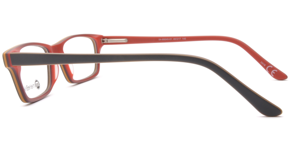 meineBrille 04-69240-01, Dunkel Blau/Orange/Rot seite - Ansicht 3