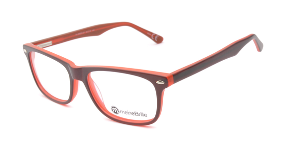 meineBrille 04-69000-01, Braun/Rot Matt links - Ansicht 2