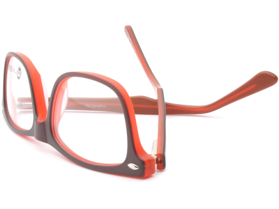 meineBrille 04-69000-01, Braun/Rot Matt umgedreht