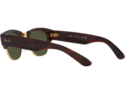 Ray-Ban Mega Clubmaster RB0316S Glänzendes Schildpatt auf Gold/Grün 990/31 - Ansicht 4