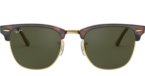 Ray-Ban RB3016 Clubmaster Classic Glänzend Tortoise / Grün W0366 51 - Ansicht 2