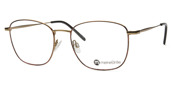 meineBrille 04-12060-02, Gold/ Havanna matt Schräg links - Ansicht 2