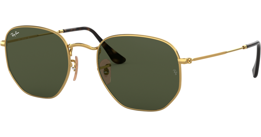 Ray Ban RB3548N Hexagonal Flat Lenses Gold Grun