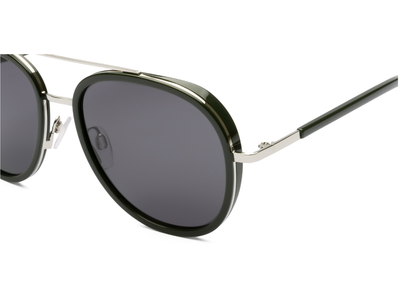 FRAIMS Sun Sonnenbrille Unisex FRAIMS 13-08070-02 Stevie, Silber glänzend, Dunkelgrün Ansicht 5