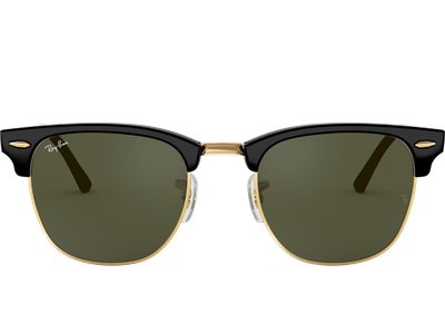 Ray-Ban RB3016 Clubmaster Classic Glänzend Schwarz / Grün W0365 51 - Ansicht 2