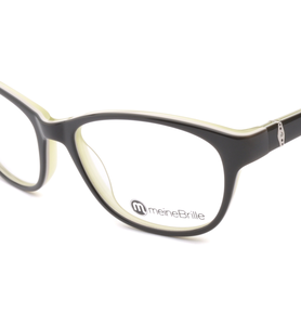 meineBrille 04-69180-01, Schwarz/Hellgrün nah - Ansicht 4
