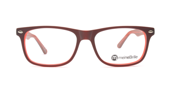 meineBrille 04-69000-01, Braun/Rot Matt front - Ansicht 3