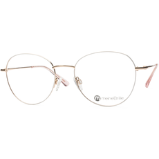 meineBrille 04-12040-02, Weiß/Gold Schräg links