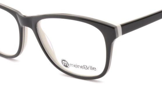 meineBrille 04-69040-02, Schwarz/Creme nah - Ansicht 4
