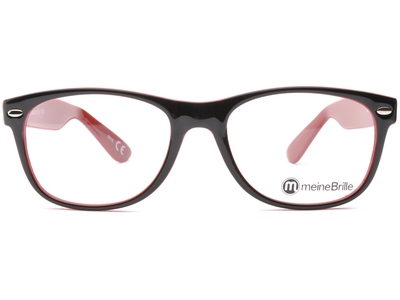 meineBrille 04-69150-02, Schwarz/Rot front - Ansicht 2