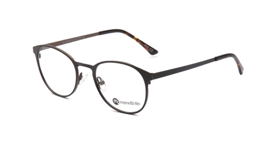 meineBrille 04-79000-02, Schwarz/Nougat Matt links - Ansicht 3