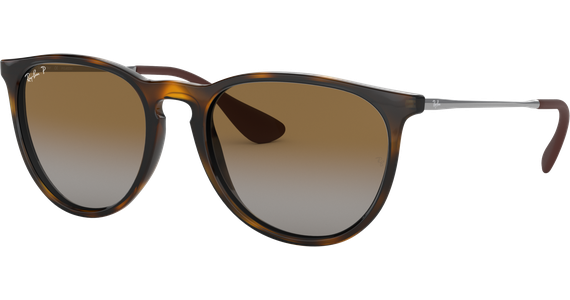 Ray-Ban RB4171 Erika Classic Glänzend Hellhavanna / Verlauf Braun Polarisiert 710/T5 54 - Ansicht 3