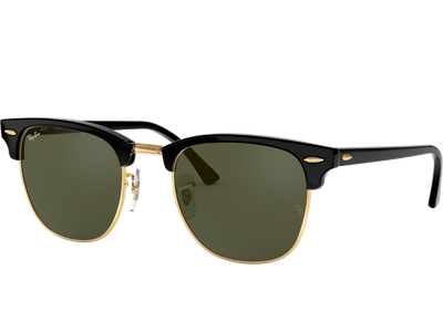 Ray-Ban RB3016 Clubmaster Classic Glänzend Schwarz / Grün W0365 51 - Ansicht 3