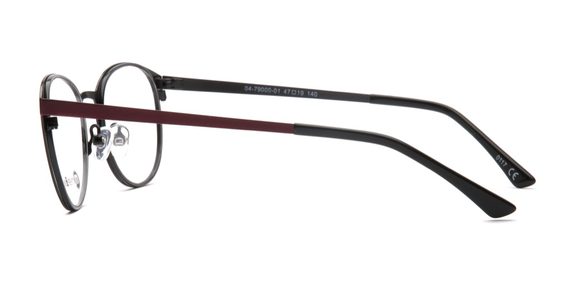 meineBrille 04-79000-01, Rot/Schwarz Matt seite - Ansicht 5