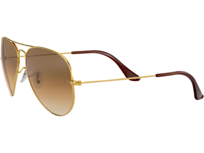 Ray-Ban Aviator Gradient RB3025 Glänzend Gold / Verlauf Hellbraun 001/51 58 - MEDIUM - Ansicht 5