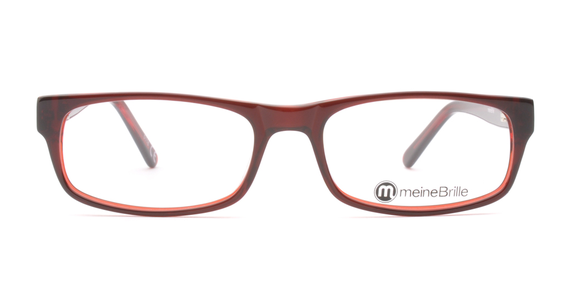 meineBrille 04-69220-01, Braun/Rot front - Ansicht 3