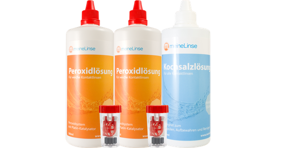 meineLinse Peroxid 2x360ml + Kochsalzlösung 1x360ml - Ansicht 2