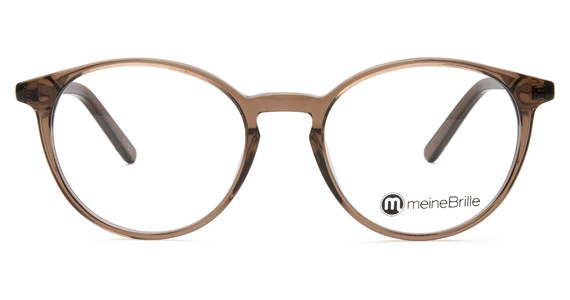 meineBrille 04-12070-01, Braun transparent glänzend Front - Ansicht 3