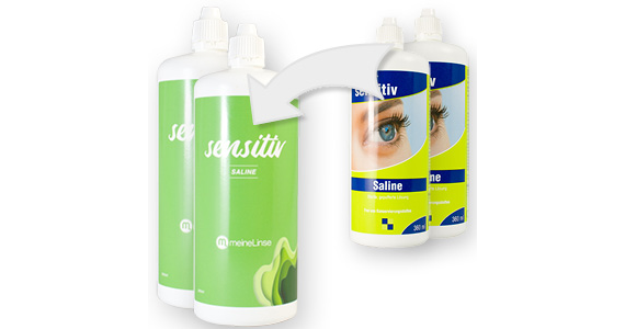 meineLinse sensitiv Saline 2x360ml - Ansicht 3