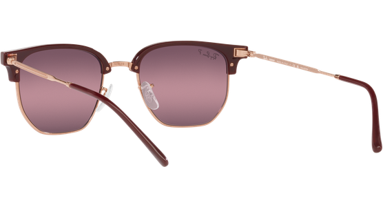 Ray-Ban New Clubmaster RB4416 Glänzendes Bordeaux auf Rotgold 6654G9 - Ansicht 6