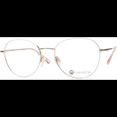 meineBrille 04-12040-02, Weiß/Gold Schräg links