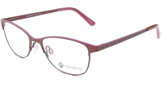 meineBrille 04-69110-01, Dunkel Rot/Pink links - Ansicht 5