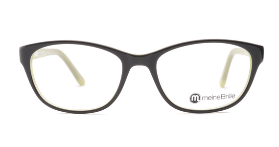 meineBrille 04-69180-01, Schwarz/Hellgrün front - Ansicht 2