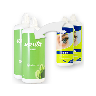 meineLinse sensitiv Saline 2x360ml