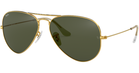 Ray-Ban Aviator Classic RB3025 L0205 Glänzend Gold / Grün 58 - MEDIUM - Ansicht 1