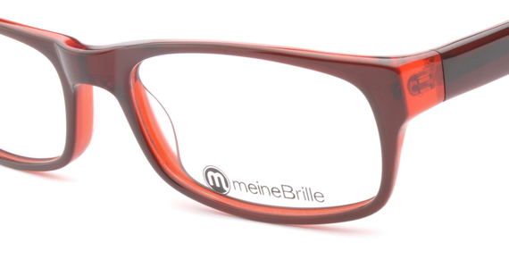 meineBrille 04-69220-01, Braun/Rot nah - Ansicht 4