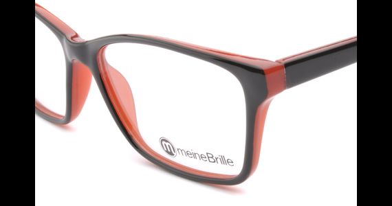 meineBrille 04-69190-01, Schwarz/Rot nah - Ansicht 4