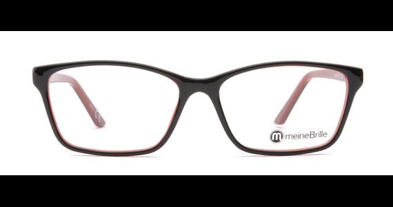 meineBrille 04-69190-01, Schwarz/Rot front - Ansicht 3
