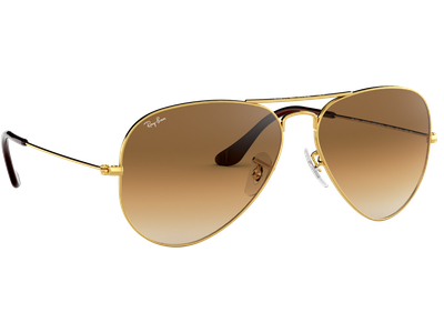 Ray-Ban Aviator Gradient RB3025 Glänzend Gold / Verlauf Hellbraun 001/51 58 - MEDIUM - Ansicht 4