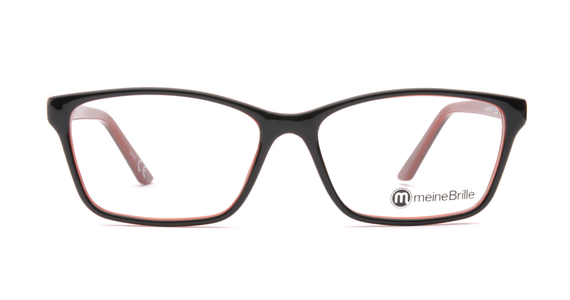 meineBrille 04-69190-01, Schwarz/Rot front - Ansicht 3